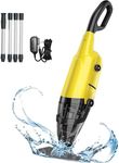 Cordless Handheld Pool Vacuum with 69" Telescopic Pole, Rechargeable Pool Cleaner for Above Ground Pool, Spa Vacuum for Hot Tub, 60 Mins Runtime (Yellow)