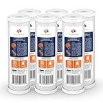 Aquaboon Coconut Shell Water Filter Cartridge | Activated Carbon Block CTO | Universal 5 Micron 10 inch Cartridge | Compatible with DWC30001, WFPFC8002, FXWTC, WHEF-WHWC, WHKF-WHWC 6-Pack