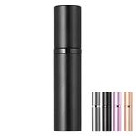 BRARIOS Perfume Atomiser Refillable, Travel Size Portable Atomiser Spray,Mini Empty Perfume Bottle,Leak Proof Cologne Dispenser for Women and Men,5ml(J-Black)