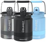 The Coldest WaterSports Vacuum Insulated Stainless Steel Leak-Proof Water Bottle Hot & Cold Double Walled Thermo Mug, Metal Canteen (Black, 1892ml)