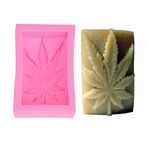 Fewo Pot Leaf Silicone Mold for Handmade Bar Soap Cannabis Leaf Hash Weed Hemp Bath Bomb Lotion Bar Mould (5oz)