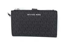 Michael Kors Jet Set Double Zip Wristlet Black PVC