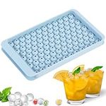 PTaizjjz Mini Round Ice Cube Tray with Lid Ice Ball Molds for Freezer 104pcs Sphere Ice Making Mold Circle Ice Chilling Cocktail Whiskey Tea Coffee