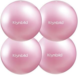kisnbld Small Exercise Ball, 9 Inch Mini Pilates Ball, Anti Burst and Slip Resistant Mini Yoga Ball for Stability, Fitness, Physical Therapy & Stretching Workout at Home Gym & Office(4 Mistyrose)
