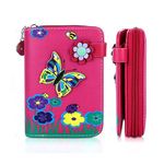 NFI essentials Small Wallet for Women, PU Leather Printed Mini Wallet for Girls, Zipper Wallet, Credit Card Holder Organizer Coin Purse for Girls