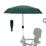 Nakazawa Detachable Baby Pram parasol,Clip On Pram umbrella with Free Umbrella Handle, 360° adjustment(Green)