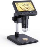 AOPICK Coin Microscope-LCD Digital Microscope 1000X, 1080P Coin Magnifier for Error Coins with 8 Adjustable LED Lights, PC View, Compatible with MacOS Windows-Black, 307-B