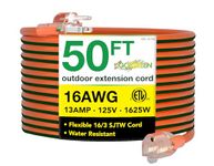 Perfpower Go Green Power Inc. GG13750 GoGreen Power GG-13750-16/3 SJTW Outdoor Extension Cord-Lighted End, 50 feet
