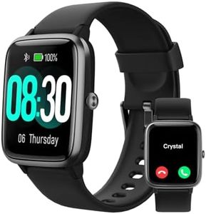 GRV Smartwatch, Pulsera Actividad Inteligente IP68 Impermeable Reloj Inteligente Mujer Hombre con Pulsómetro Monitor de Sueño Podómetro Notificación de Mensajes Reloj Deportivo (Negro)