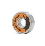 Maple ACE608-RS (6 Balls) Skateboard, Inline Roller Skate, Scooter 8 Bearings Orange Rubber Sealed Plus Spacers (8 Pack) 608 RS
