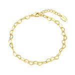 Philip Jones Gold Plated Heart Link Bracelet