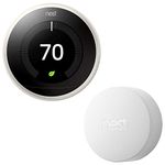 Nest Learning Thermostat (3rd Generation) with Nest Temperature Sensor (T5000SF) (White)