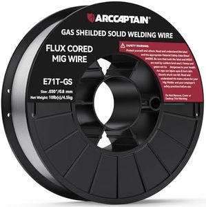 ARCCAPTAIN Flux Core Welding Wire .030, E71T-GS 030" Flux Core Welding Wire Gasless Low Splatter 10Lbs Mig Welding Wire Mild Carbon Steel Compatible With Lincoln Miller Forney Harbor Welder 4.5KG