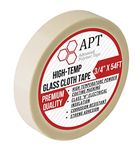 APT Glass Cloth Electrical Tape, High Temperature Masking Tape, 260°C. UL Listed, White Heat Resistant Tape. Ideal for Class H Electrical, Powder Coating, Sand Blasting (3/4" x 54ft)