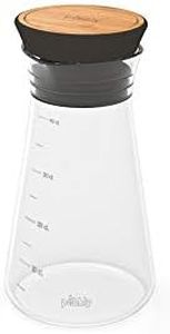 Pebbly - Shaker Vinaigrette en Verre et Bambou Naturel - 450 ml - Gradué - pour Conserver les Sauces et Préserver les Saveurs