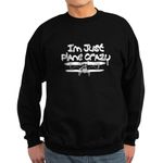 CafePress Funny Airplane Sweatshirt (Dark) Classic Crew Neck Sweatshirt Black