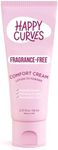 HAPPY CURVES Comfort Cream Deodorant for Women: Aluminum-Free Lotion to Powder for Private Parts, Under Breast, & Body - Anti Chafing Cream 2.25 oz.