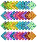 Soimoi Batik Print Precut 5-inch Cotton Fabric Quilting Squares Charm Pack DIY Patchwork Sewing Craft