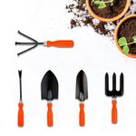 Cinagro Garden Tools Kit (Set of 5) Weeder, Big and Small Trowel, Hand Fork, Cultivator | Gardening Tools Kit For Home Garden, Indoor Outdoor Gardening for Plants & Soil, Plant Tool Kit, Farming Tools