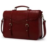 ECOSUSI Womens Briefcase Leather Messenger Laptop Work Bags for Women Fit 15.6" Laptop