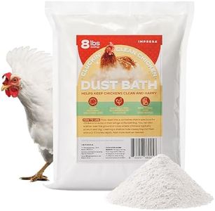 8lb XL Chicken Dust Bath - White Volcanic Ash Dust Bath for Chickens - Fine Mesh Chicken Bathing Dust - Quail Coop Chinchilla Dust Bath & Chicken Coop Accessories - Chicken Supplies - Chicken Powder