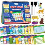 Skillmatics Busy Book for Preschoolers – Toddler Learning Activity Binder, Mess-Free, Pre-Assembled, 150+ Reusable Stickers, Montessori Educational Toy for Homeschool & Travel, Gift for Ages 3-6
