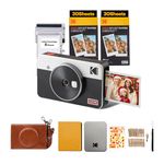 KODAK Mini Shot 2 Retro Christmas Gifts 4Pass 2-in-1 Instant Camera and Photo Printer (5.3 x 8.6 cm) + Accessory Package 68 Sheets, White