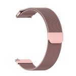 AONES Magnetic Loop Watch Strap Compatible for Garmin Vivoactive 3 Metal Chain Watch Band Rose Gold