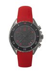 Nautica Men's Newport Stainless Steel Japanese-Quartz Watch with Silicone Strap, red, 22 (Model: NAPNWP004