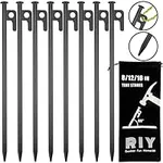 8 Pack Tent Stakes Heavy Duty 12 in