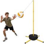 Tetherball Ball and Rope, Tetherball Set with Sturdy Base and Pole, Adjustable Tether Ball Pole for Playground, Outside Ball Games Sports for Kids & Adults