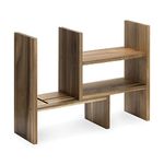 Navaris Desk Organiser Shelf Unit - Acacia Wood Desktop Shelves for Table or Countertop - Free-Standing Adjustable Shelving for Tidy Kitchen or Office