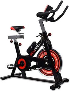 BOUDECH LINJER 1800 Cyclette da Corsa Professionale con volano da 18Kg con cardiofrequenzimetro e Software di monitoraggio Cyclette da Fitness Whirling Bike Professional Running Bike