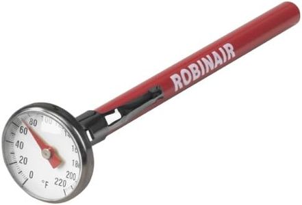 Robinair 10597 Dial Thermometer, 0° to +220°F, 1" Face