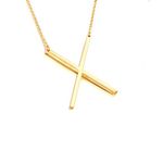 AREO New Minimalist Gold Color 26 AZ Letter Name Necklaces with Initials for Women Long Large Letter Pendant Necklace(Letter X PENDENT)