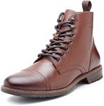 Red Tape Leather Boots for Men | 100% Genuine Leather, Comfortable, Slip Resistant, Round Toe Shape, Zip Closure Model RTE3194A, Teak, UK6/US7