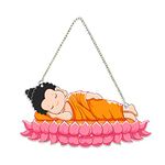 Artvibes Little Monk Wall Hanger for HomeDecor (WH_5507N) multicolor,Engineered Wood