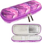 YOUSHARES Insulin Cooler Travel Case - Small Handy Medication Diabetic Supplies Travel Case Portable Refrigerated Medicine Travel Case for Insulin Pen and Diabetic Supplies (Marble Purple)