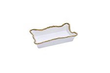 Golden Salerno Porcelain Dinner Napkin/Guest Towel Holder