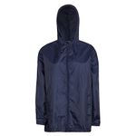 Style It Up Unisex Kids Boy Girl Waterproof Plain Raincoat Mac Kagoul Jacket Hooded Cagoul, 30 (9-10 Years), Navy