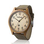 Zeitholz Unisex Wooden Watch - Altenberg Model, Handmade from 100% Natural Bamboo with Quartz Movement - Lightweight Analog Wooden Watch for Men and Women - Adjustable Band Fits any Wrist