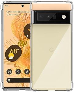 USTIYA Case for Google Pixel 6 Pro Clear TPU Four Corners Protective Cover Transparent Soft