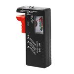KANAbee Battery Tester Checker, Universal Battery Tester Monitor for AA AAA C D 9V 1.5V Button Cell Batteries - Household Battery Life Level Testers Power Meter