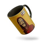 Tee Mafia Money Heist Black Mug with Print | Heist La Casa De Papel Coffee Mug | Coffee Mug for Friends | Printed Coffee Mug | 330 ml, Microwave & Dishwasher Safe,-nw