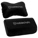 noblechairs Pillow Set - Black/White - for EPIC/ICON/HERO Gaming Chairs - Soft & Resistant - Adjustable & Flexible