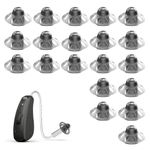 Hearing Aid Domes - 20pcs Comfortable Open Domes for Amplified Hearing & Easy Maintenance, Silicone Earplug Parts for Adults with Moderate Hearing Loss - 11mm, Large