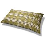 CnA Stores – Cushioned Pet Bed For Dogs – Tartan Check Woven Highly Durable Zipped Removable Cover – Easy Care & Machine Washable – Non Slip (EXTRA LARGE (117 cm x 70 cm), GREEN)