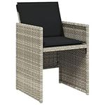 vidaXL Light Grey Poly Rattan Garde