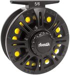 Aventik Z Fly Reel Center Drag System Classic III Graphite Large Arbor Sizes 3/4, 5/6, 7/8 Fly Fishing Reels (5/6 with Line)