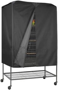 Explore Land Pet Cage Cover with Removable Top Panel - Good Night Cover for Bird Critter Cat Cage to Small Animal Privacy & Comfort (Small, Black)